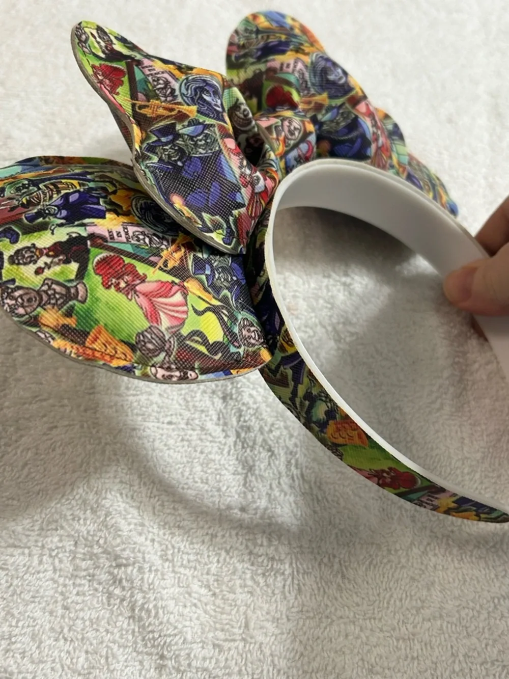 Disney Inspired Haunted Mansion & Villains Puffed Minnie Mouse Ears Headband